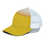 Beer With Foam Print White Mesh Trucker Cap