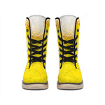Beer With Foam Print Winter Boots