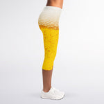 Beer With Foam Print Women's Capri Leggings