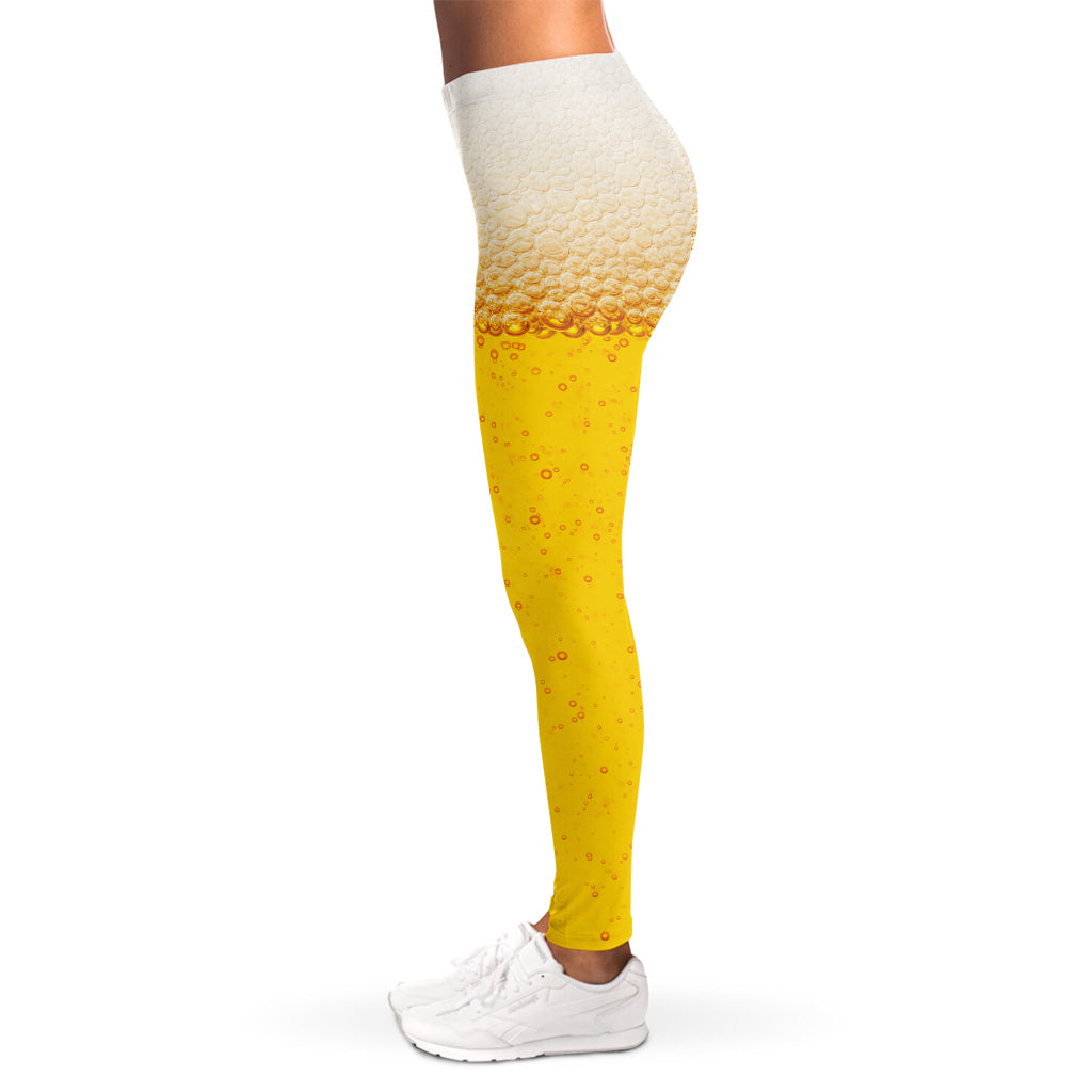 Beer With Foam Print Women's Leggings