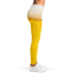 Beer With Foam Print Women's Leggings
