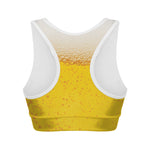 Beer With Foam Print Women's Sports Bra