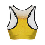 Beer With Foam Print Women's Sports Bra