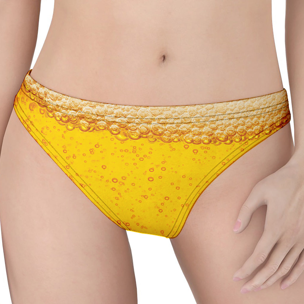 Beer With Foam Print Women's Thong