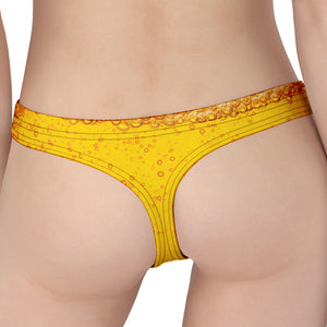 Beer With Foam Print Women's Thong