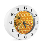 Bees And Honeycomb Print Alarm Clock