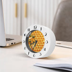 Bees And Honeycomb Print Alarm Clock
