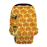 Bees And Honeycomb Print Baby Seat Cover