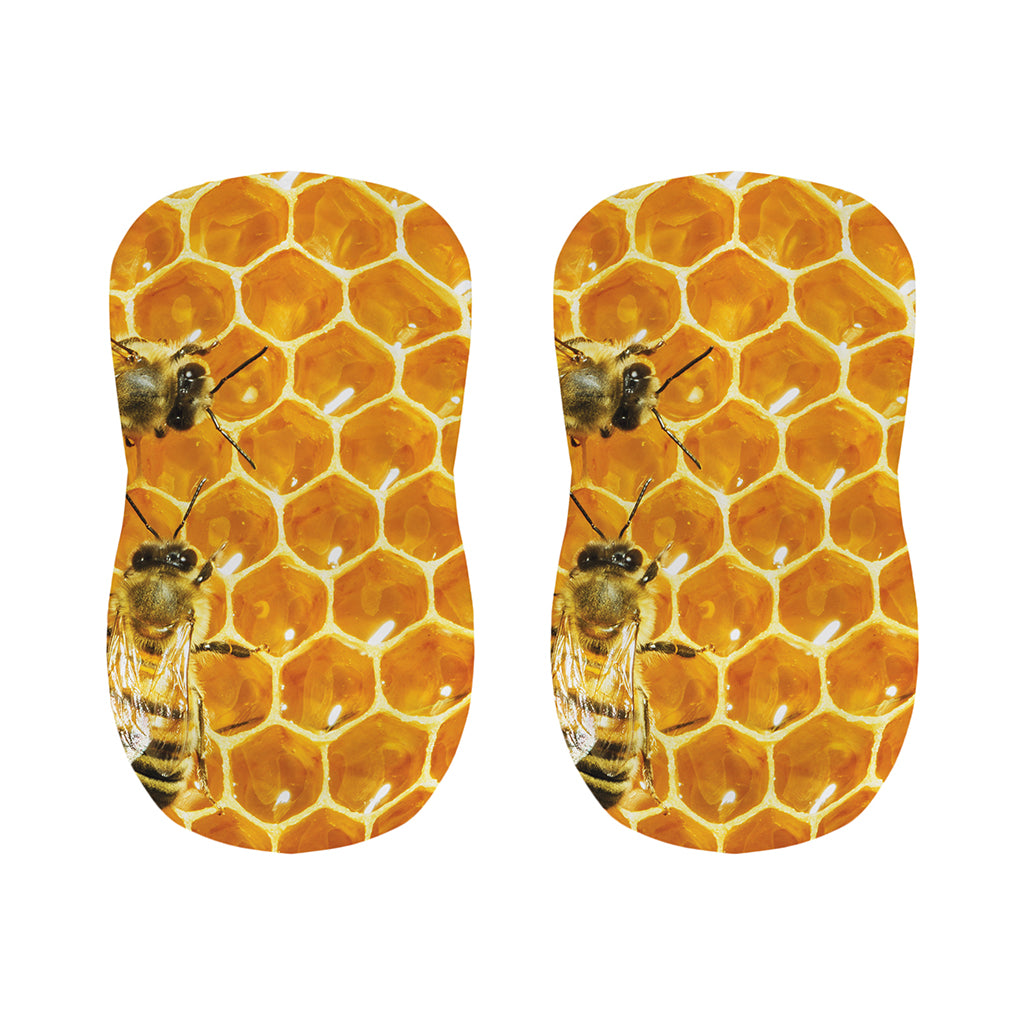 Bees And Honeycomb Print Bar Stool Covers