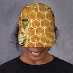Bees And Honeycomb Print Baseball Cap