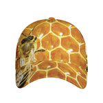 Bees And Honeycomb Print Baseball Cap