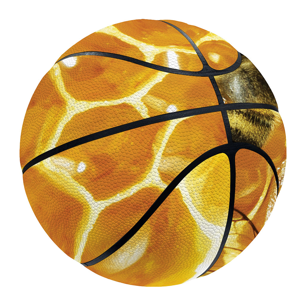 Bees And Honeycomb Print Basketball
