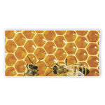 Bees And Honeycomb Print Beach Towel