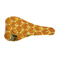 Bees And Honeycomb Print Bicycle Seat Cover