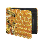 Bees And Honeycomb Print Bifold Wallet