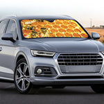 Bees And Honeycomb Print Car Windshield Sun Shade