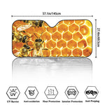 Bees And Honeycomb Print Car Windshield Sun Shade