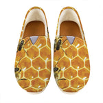 Bees And Honeycomb Print Casual Shoes