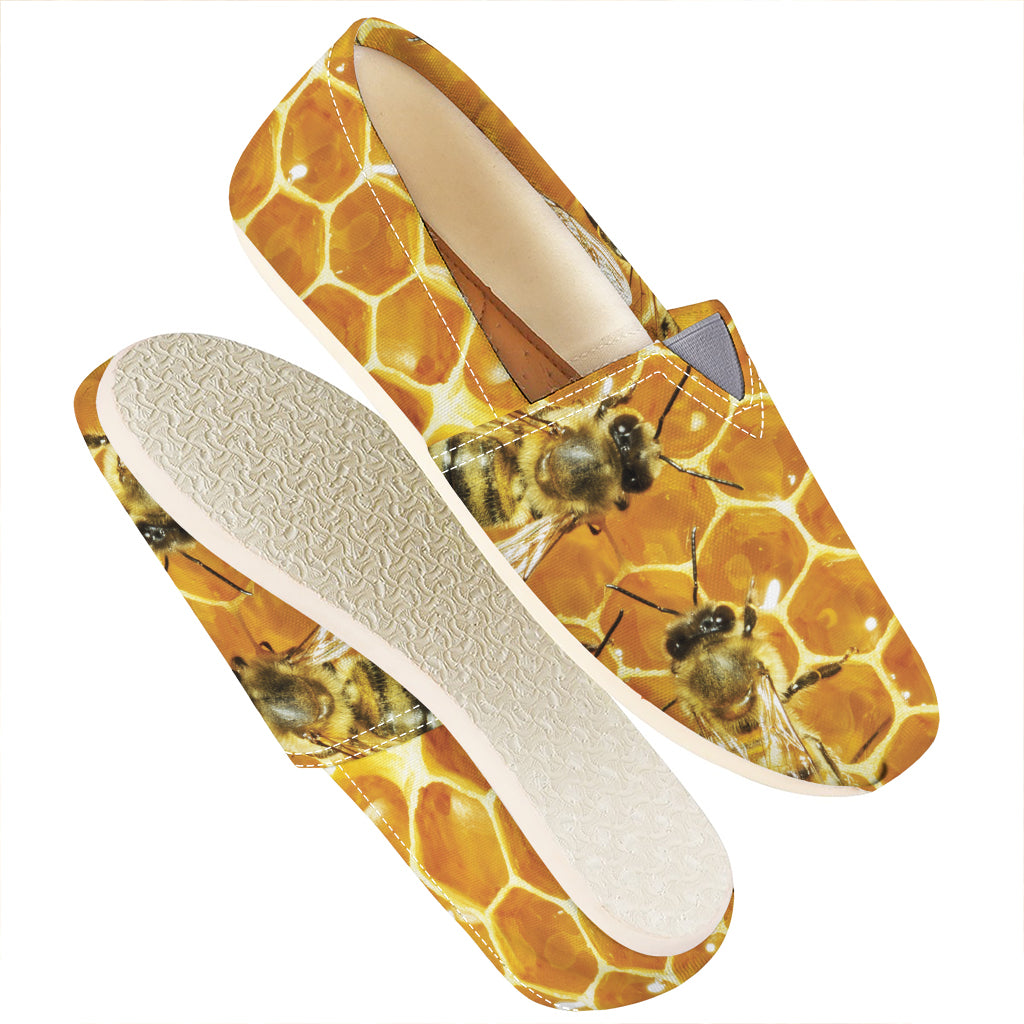 Bees And Honeycomb Print Casual Shoes