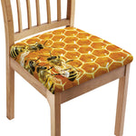 Bees And Honeycomb Print Chair Cushion Cover
