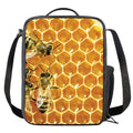 Bees And Honeycomb Print Crossbody Lunch Bag