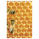 Bees And Honeycomb Print Curtain