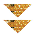 Bees And Honeycomb Print Dog Bandana