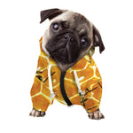 Bees And Honeycomb Print Dog Zip Up Hoodie