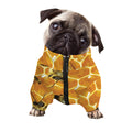 Bees And Honeycomb Print Dog Zip Up Jacket
