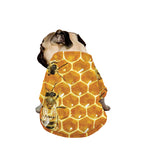 Bees And Honeycomb Print Dog Zip Up Jacket