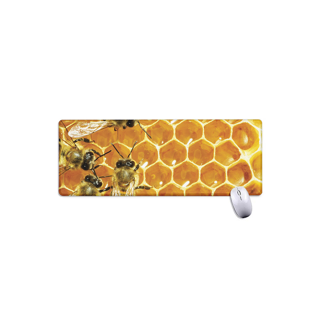 Bees And Honeycomb Print Extended Mouse Pad