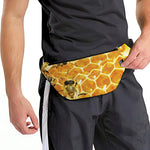 Bees And Honeycomb Print Fanny Pack