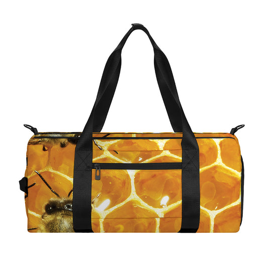 Bees And Honeycomb Print Gym Bag