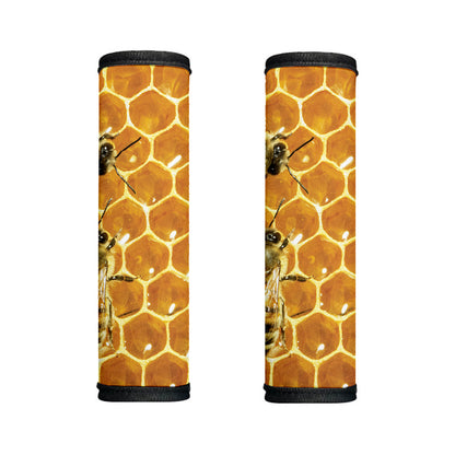 Bees And Honeycomb Print Handle Covers