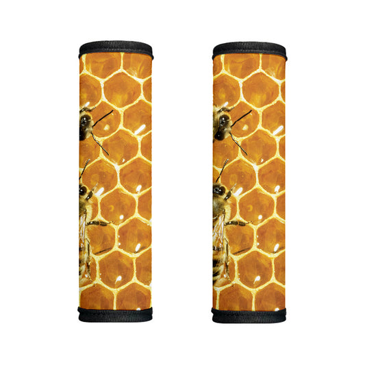 Bees And Honeycomb Print Handle Covers