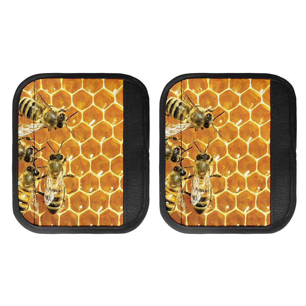 Bees And Honeycomb Print Handle Covers