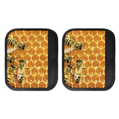 Bees And Honeycomb Print Handle Covers