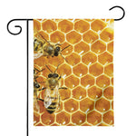 Bees And Honeycomb Print House Flag