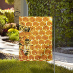 Bees And Honeycomb Print House Flag