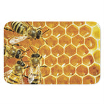 Bees And Honeycomb Print Indoor Door Mat