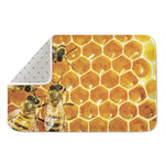 Bees And Honeycomb Print Indoor Door Mat