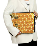 Bees And Honeycomb Print Laptop Sleeve