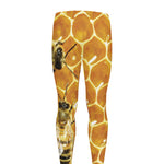 Bees And Honeycomb Print Men's leggings