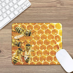 Bees And Honeycomb Print Mouse Pad