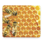 Bees And Honeycomb Print Mouse Pad