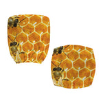 Bees And Honeycomb Print Office Chair Cover