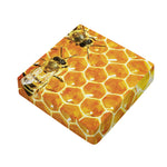 Bees And Honeycomb Print Outdoor Seat Cushion Cover