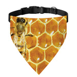 Bees And Honeycomb Print Over The Collar Dog Bandana