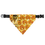 Bees And Honeycomb Print Over The Collar Dog Bandana