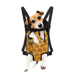 Bees And Honeycomb Print Pet Carrier Backpack